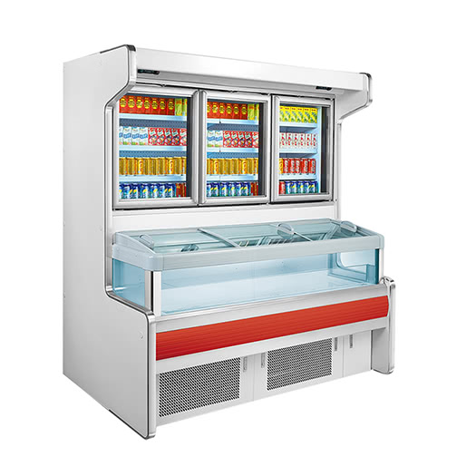 dual temp combination display merchandiser